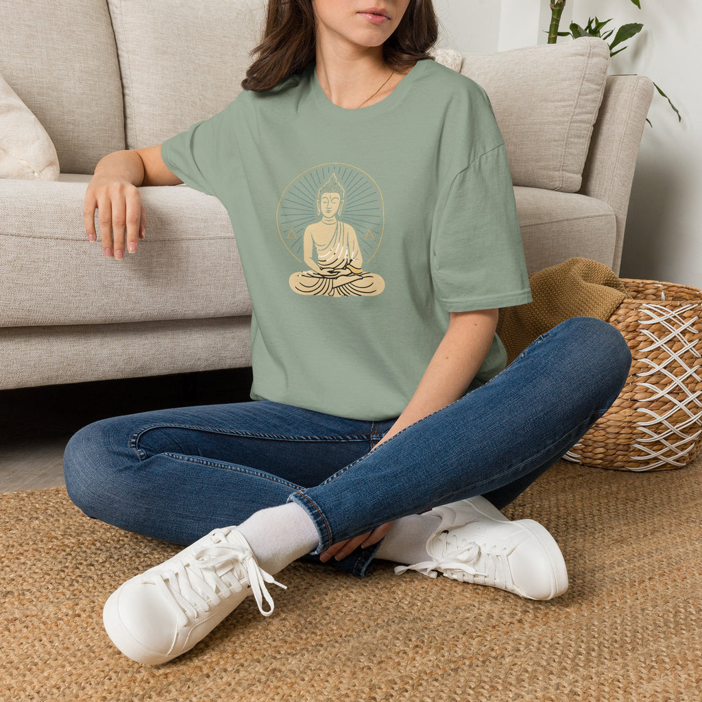 Golden Meditating Buddha T-Shirt