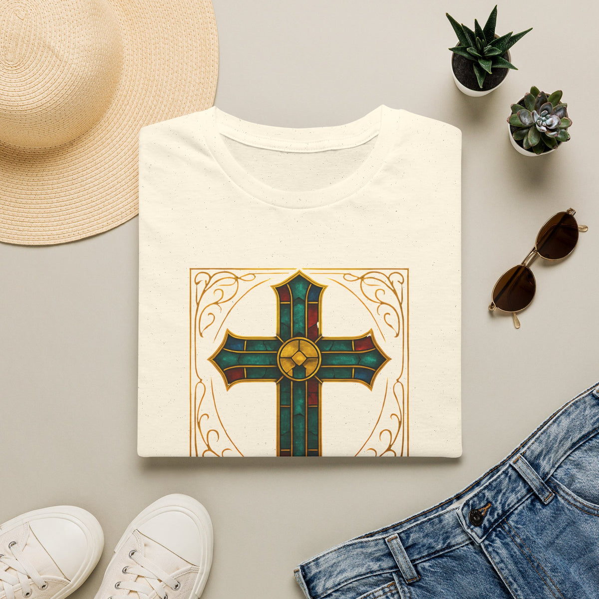 Stained Glass Cross T-Shirt