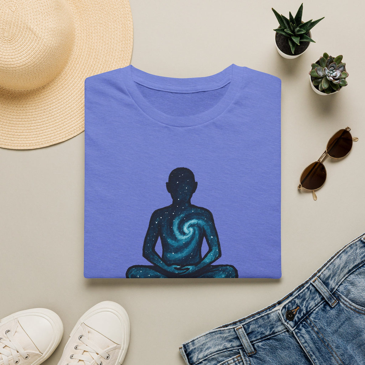 Galaxy Meditation Silhouette T-Shirt