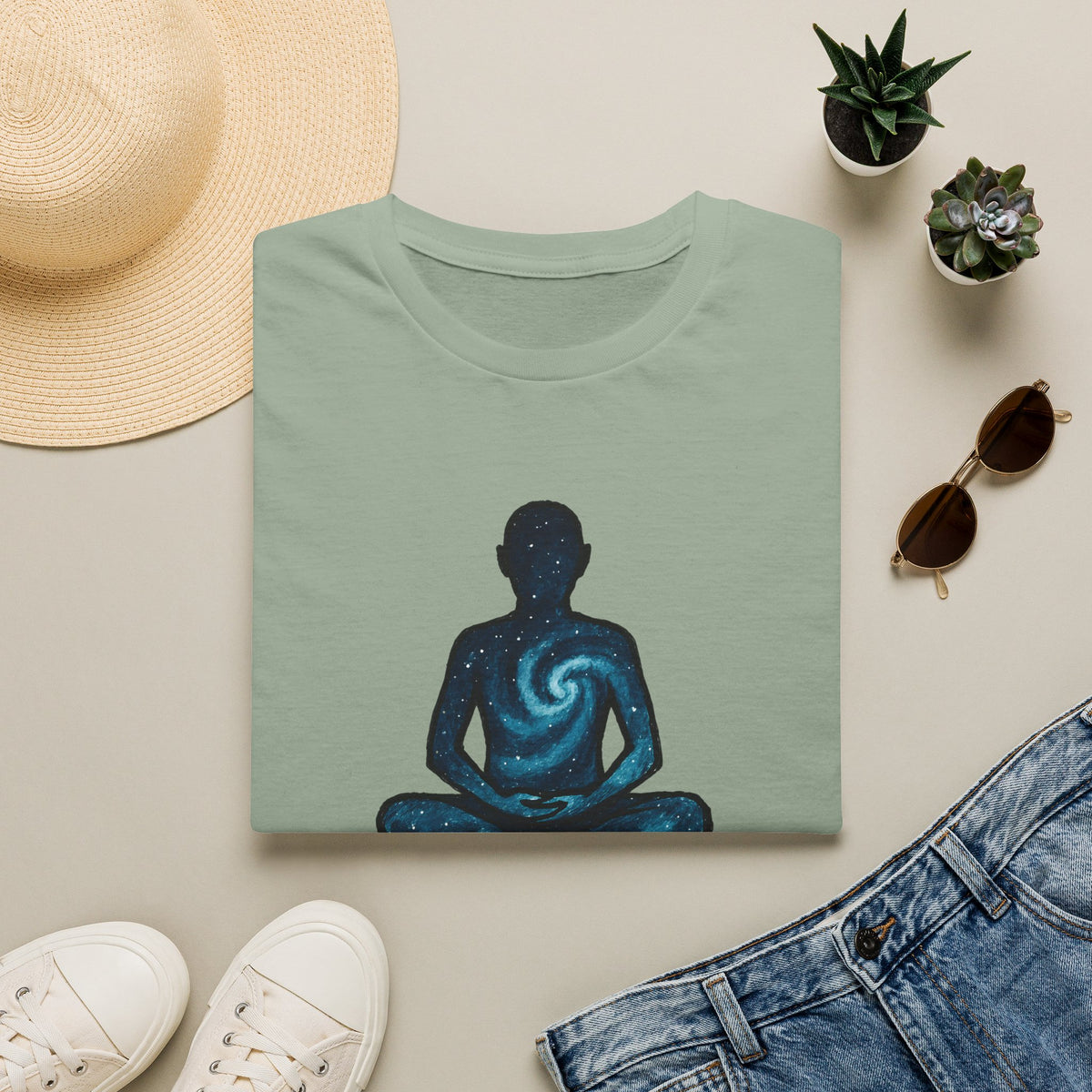 Galaxy Meditation Silhouette T-Shirt