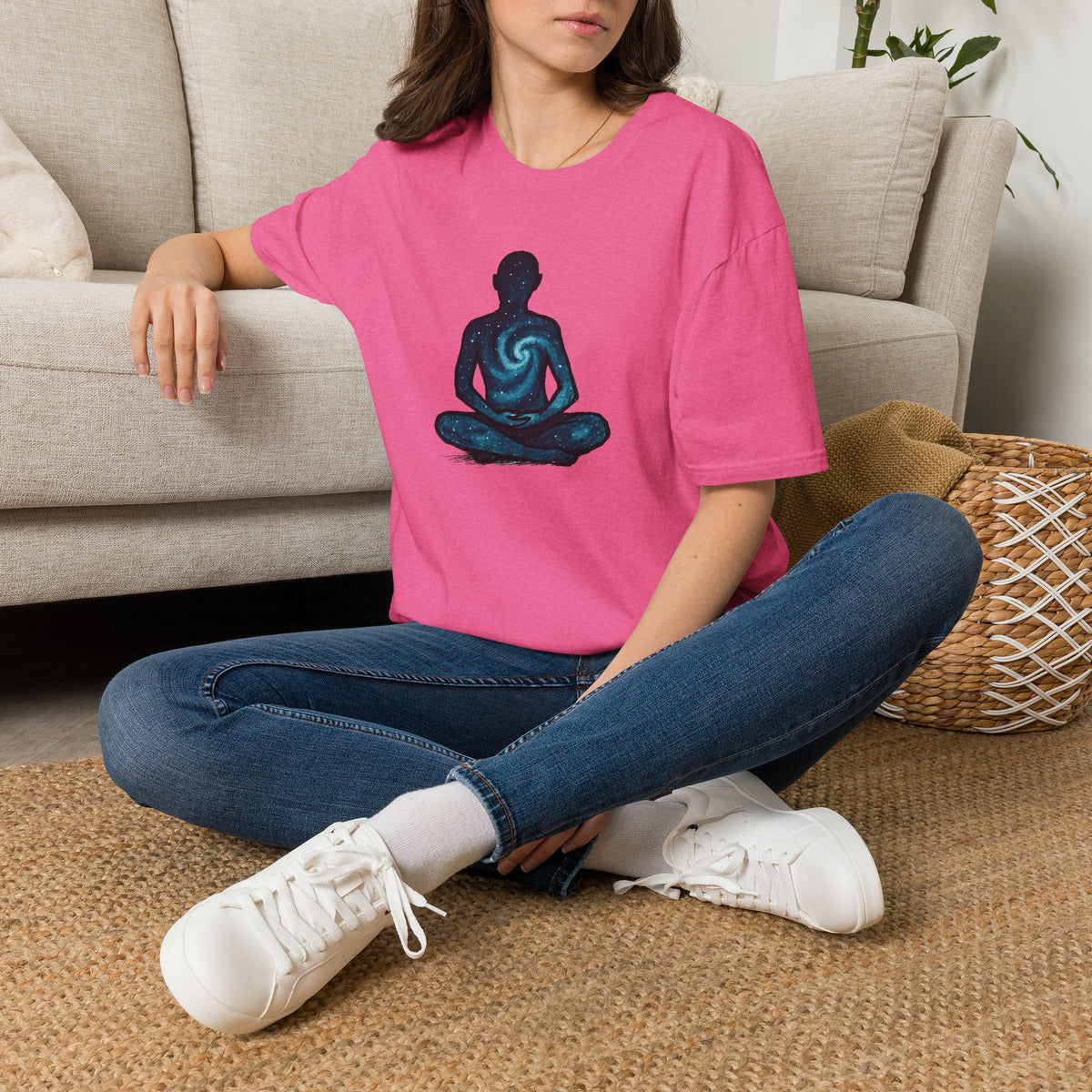 Galaxy Meditation Silhouette T-Shirt