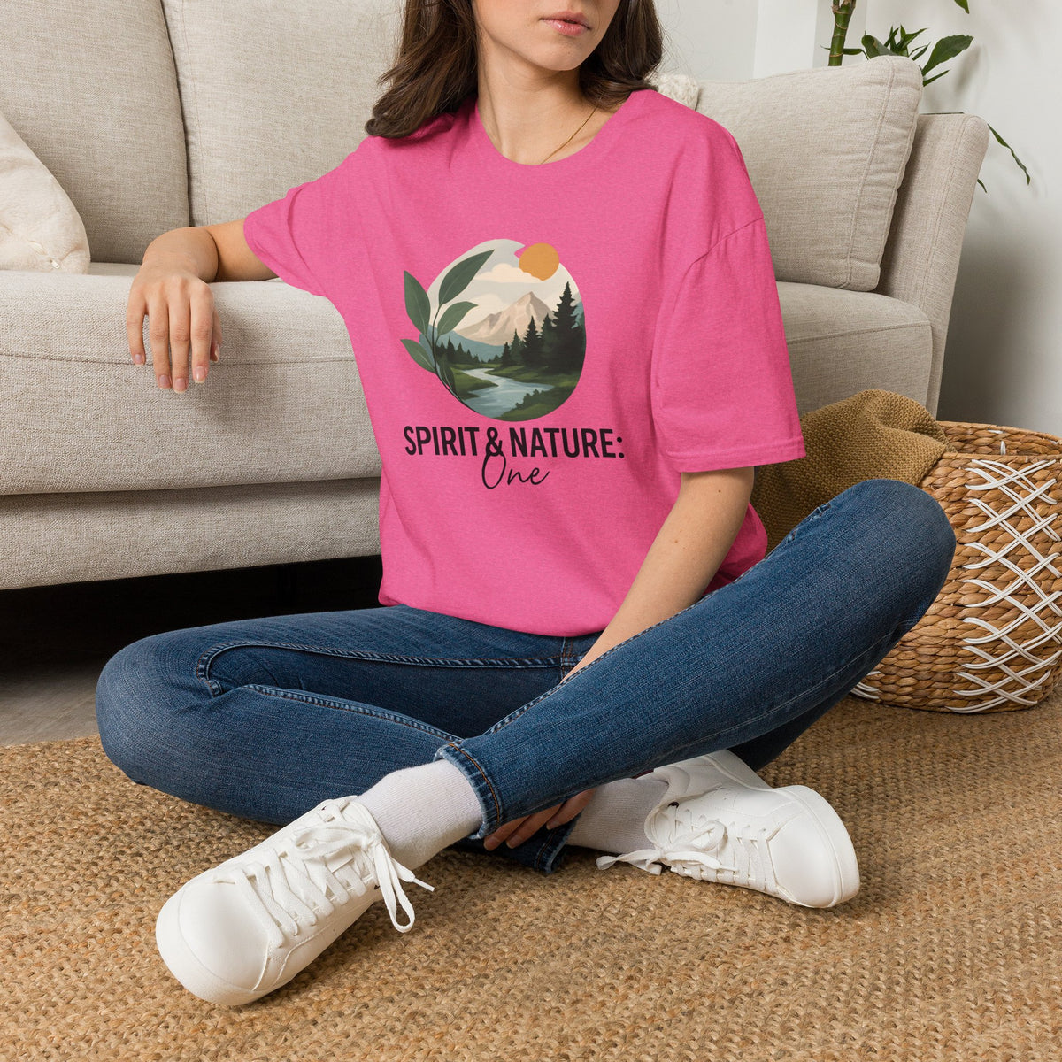 Mountain River Landscape T-Shirt