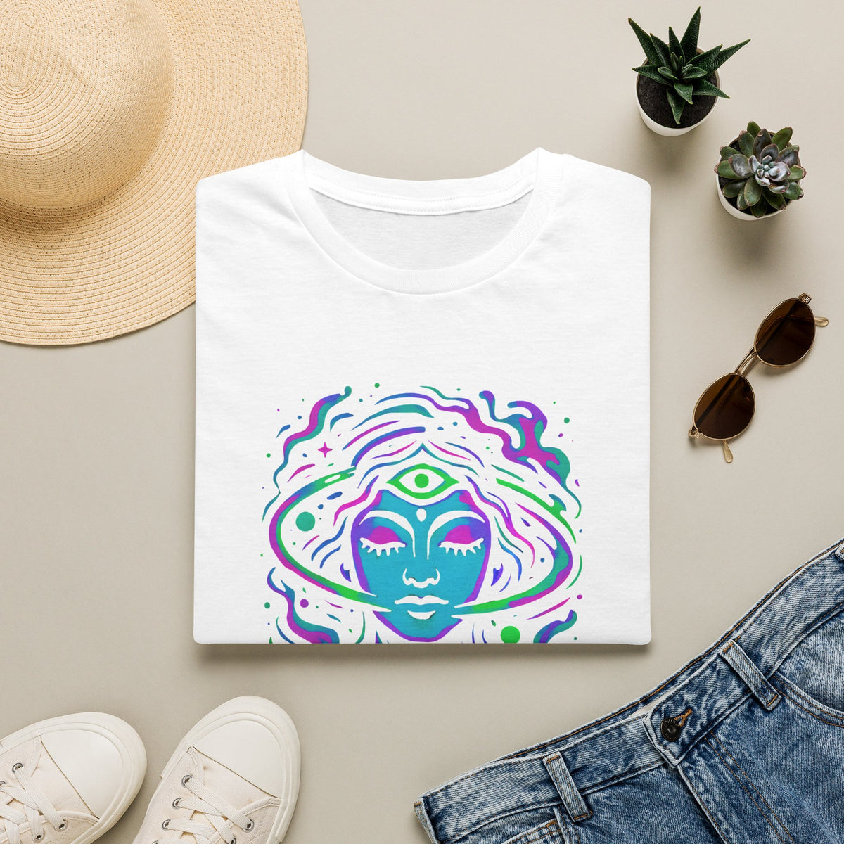 Psychedelic third-eye portrait T-Shirt