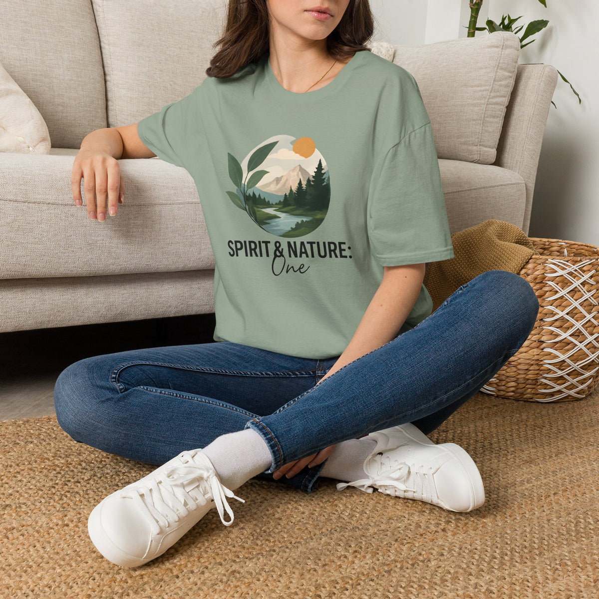 Mountain River Landscape T-Shirt