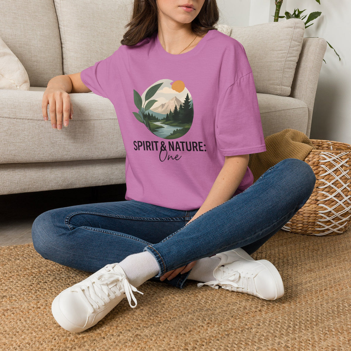 Mountain River Landscape T-Shirt