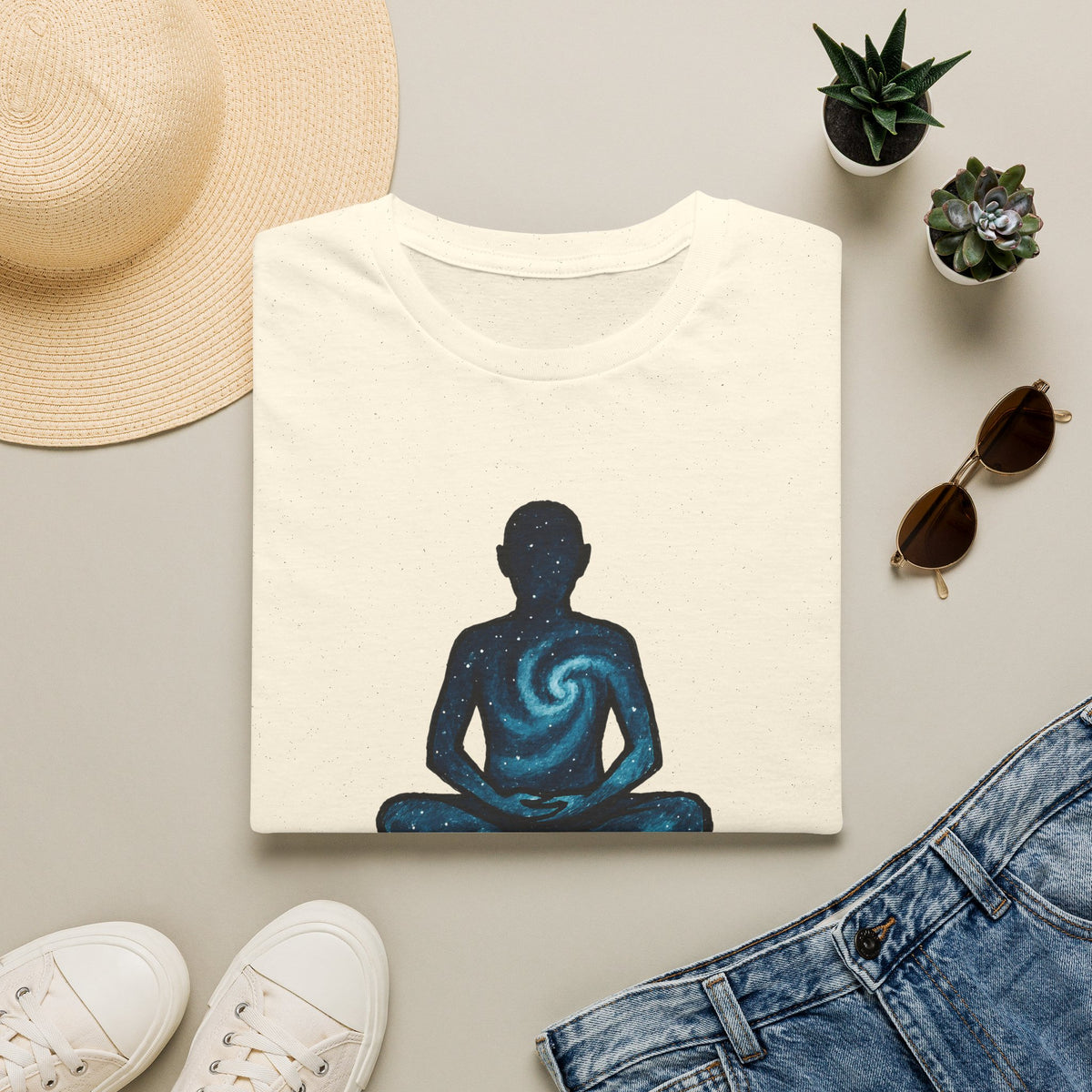 Galaxy Meditation Silhouette T-Shirt