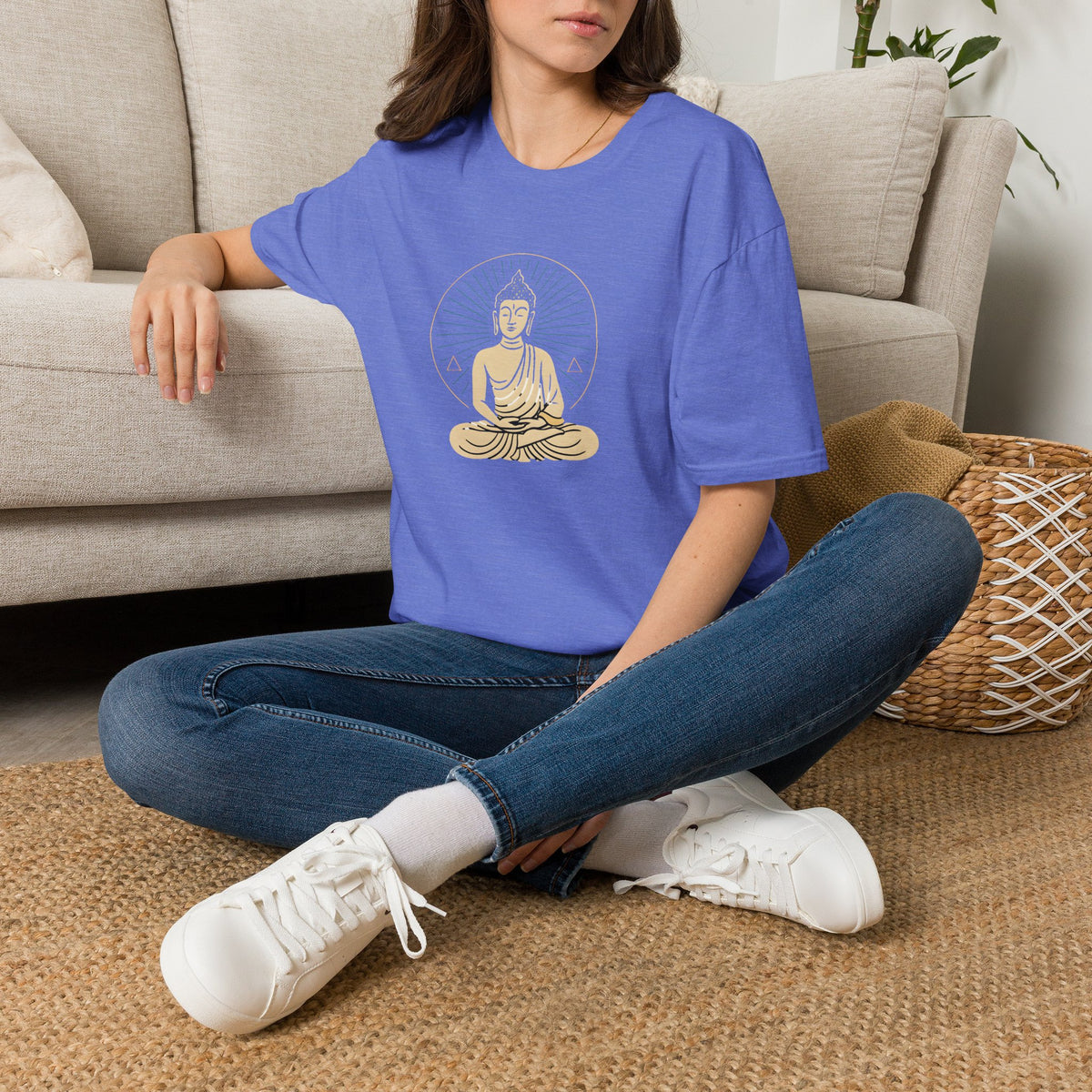 Golden Meditating Buddha T-Shirt