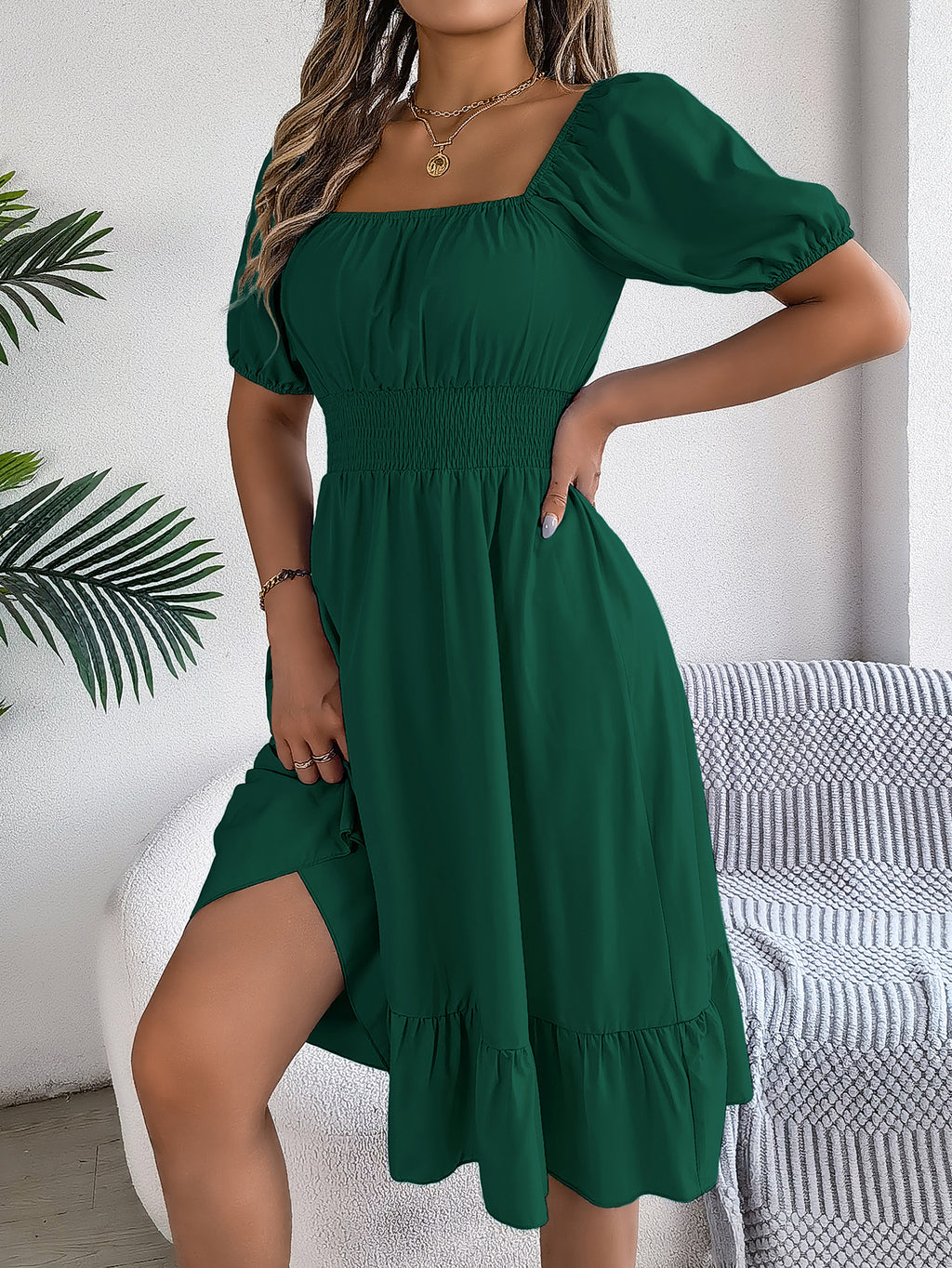Sweet Escape Square-Neck Dress