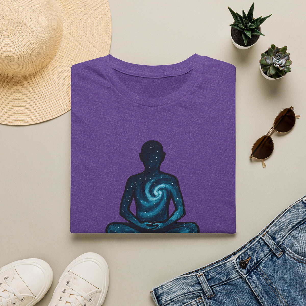 Galaxy Meditation Silhouette T-Shirt