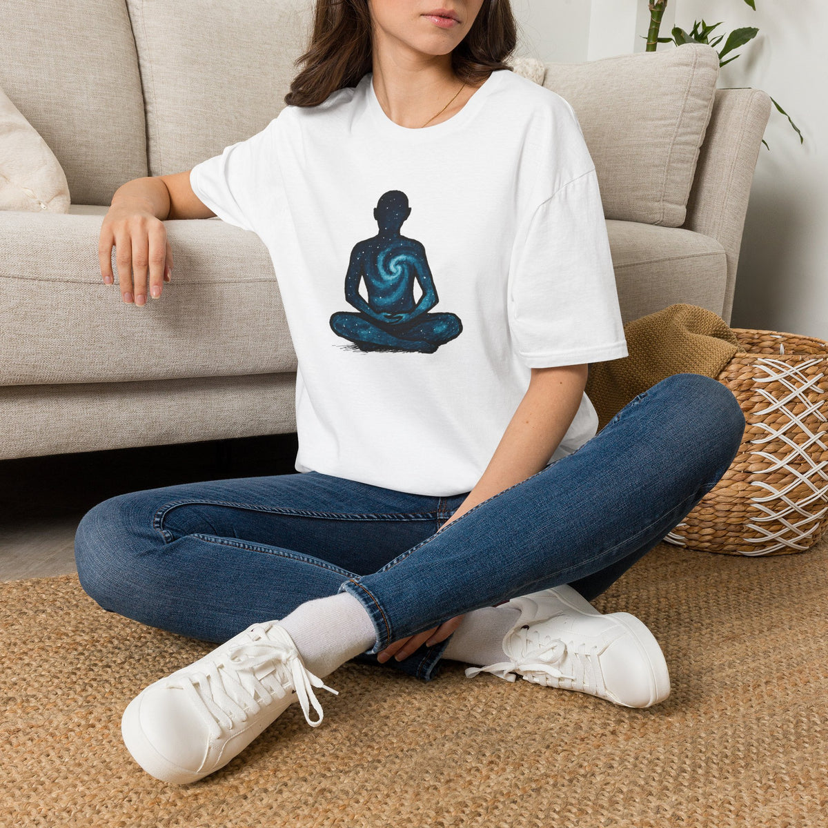 Galaxy Meditation Silhouette T-Shirt