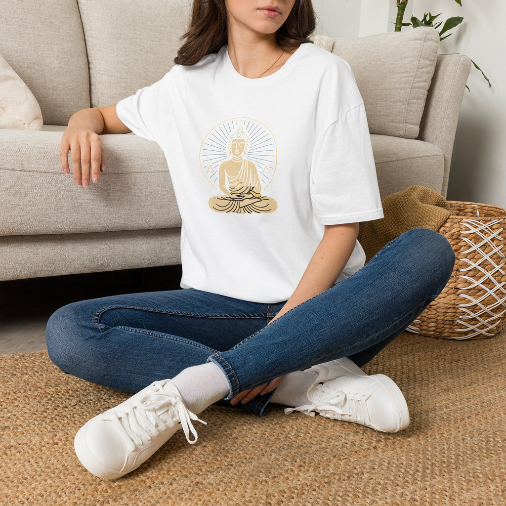 Golden Meditating Buddha T-Shirt