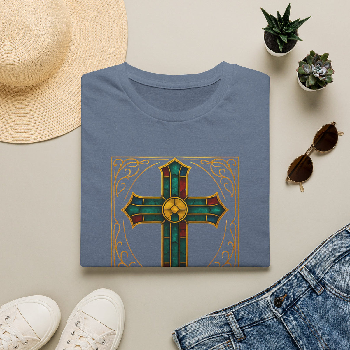 Stained Glass Cross T-Shirt