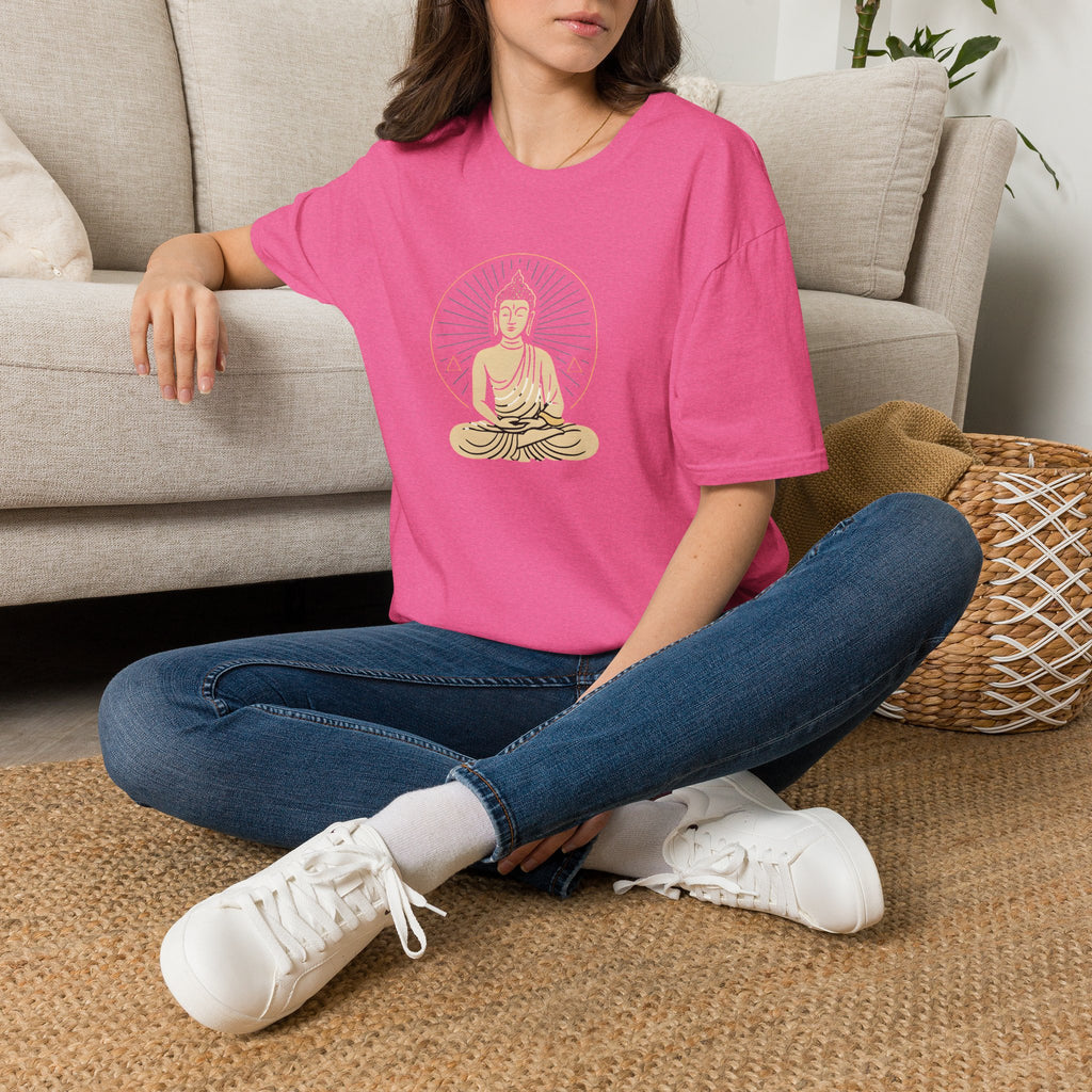 Golden Meditating Buddha T-Shirt