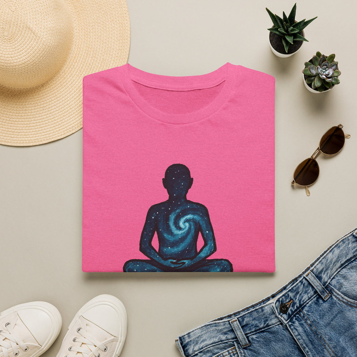 Galaxy Meditation Silhouette T-Shirt