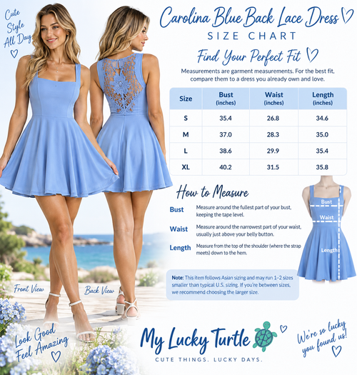 Carolina Blue Lace Back Dress