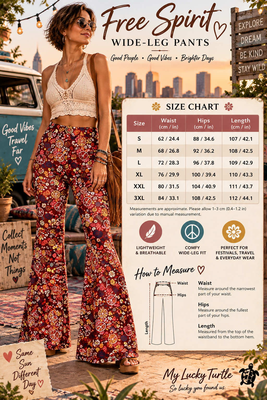Free Spirit Wide-Leg Pants