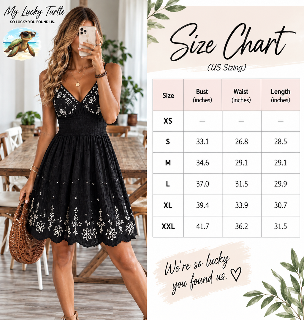 Midnight Garden Embroidered Dress