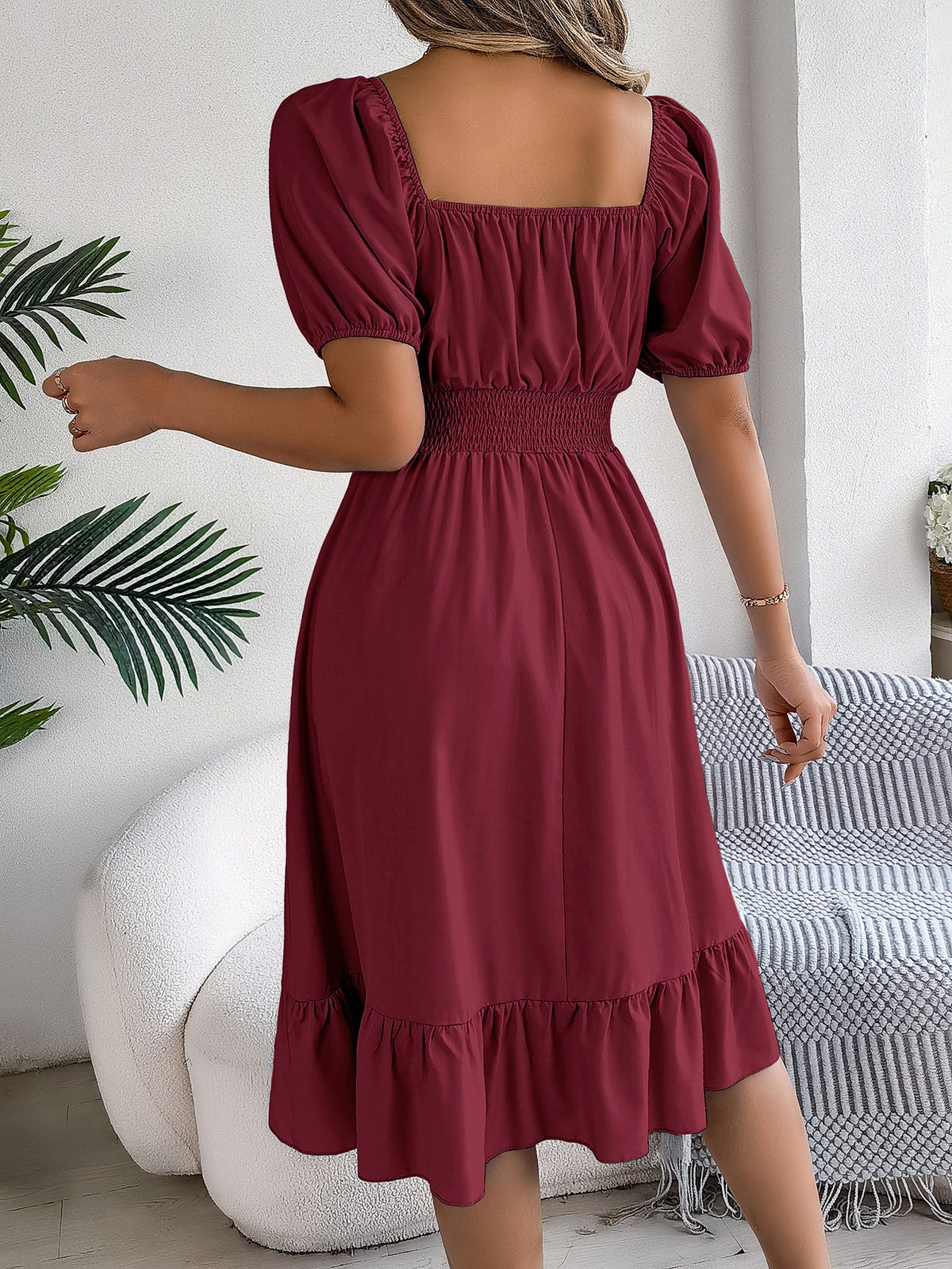 Sweet Escape Square-Neck Dress